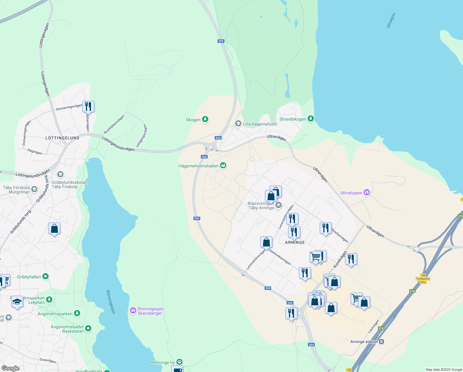 map of restaurants, bars, coffee shops, grocery stores, and more near in 