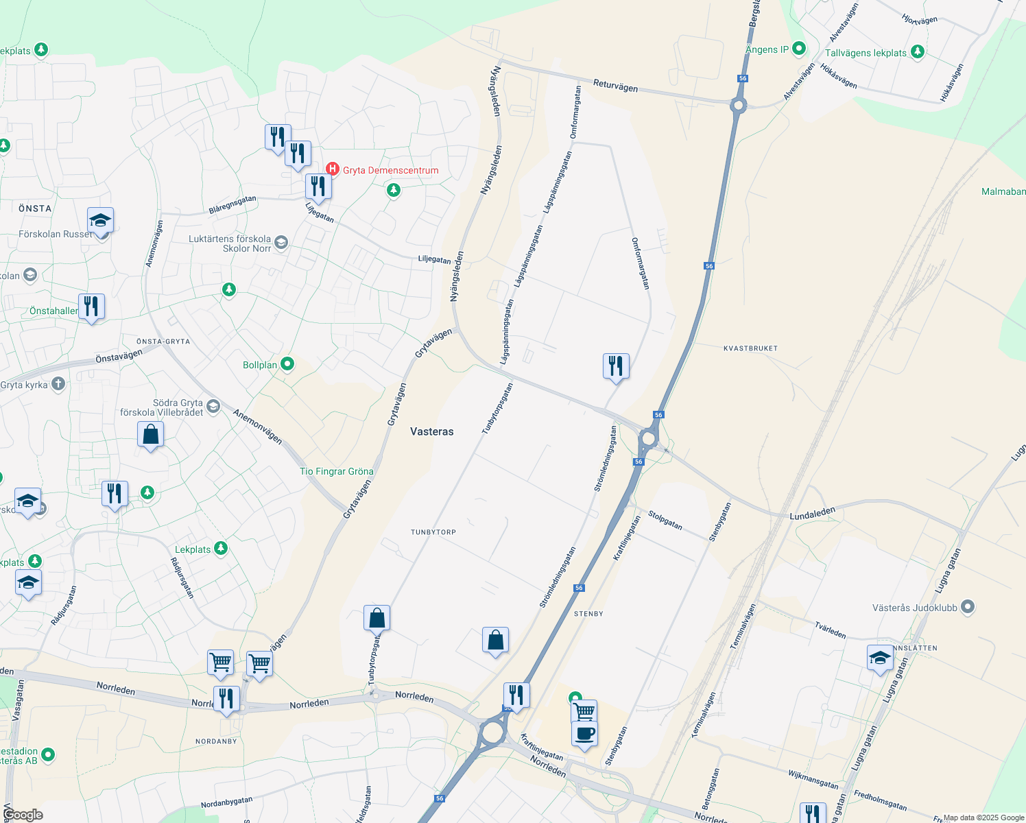 map of restaurants, bars, coffee shops, grocery stores, and more near in 