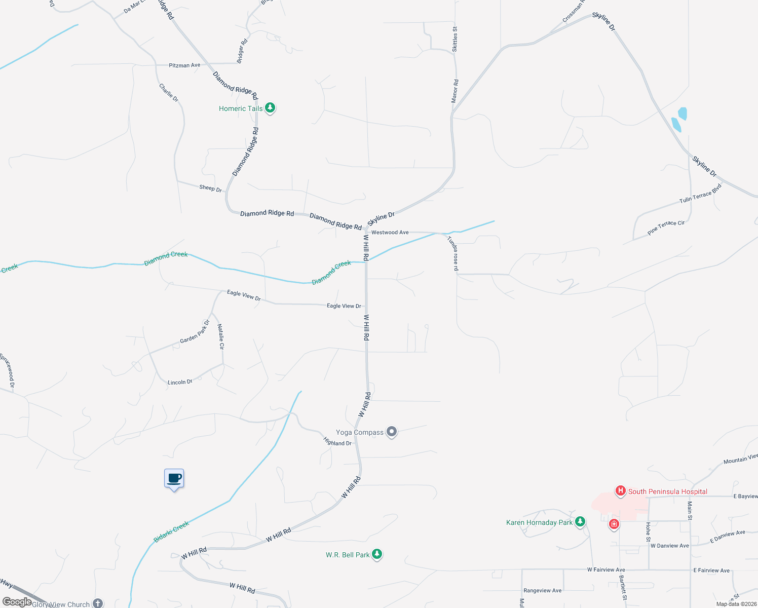 map of restaurants, bars, coffee shops, grocery stores, and more near 1060 Eagle View Dr in Homer