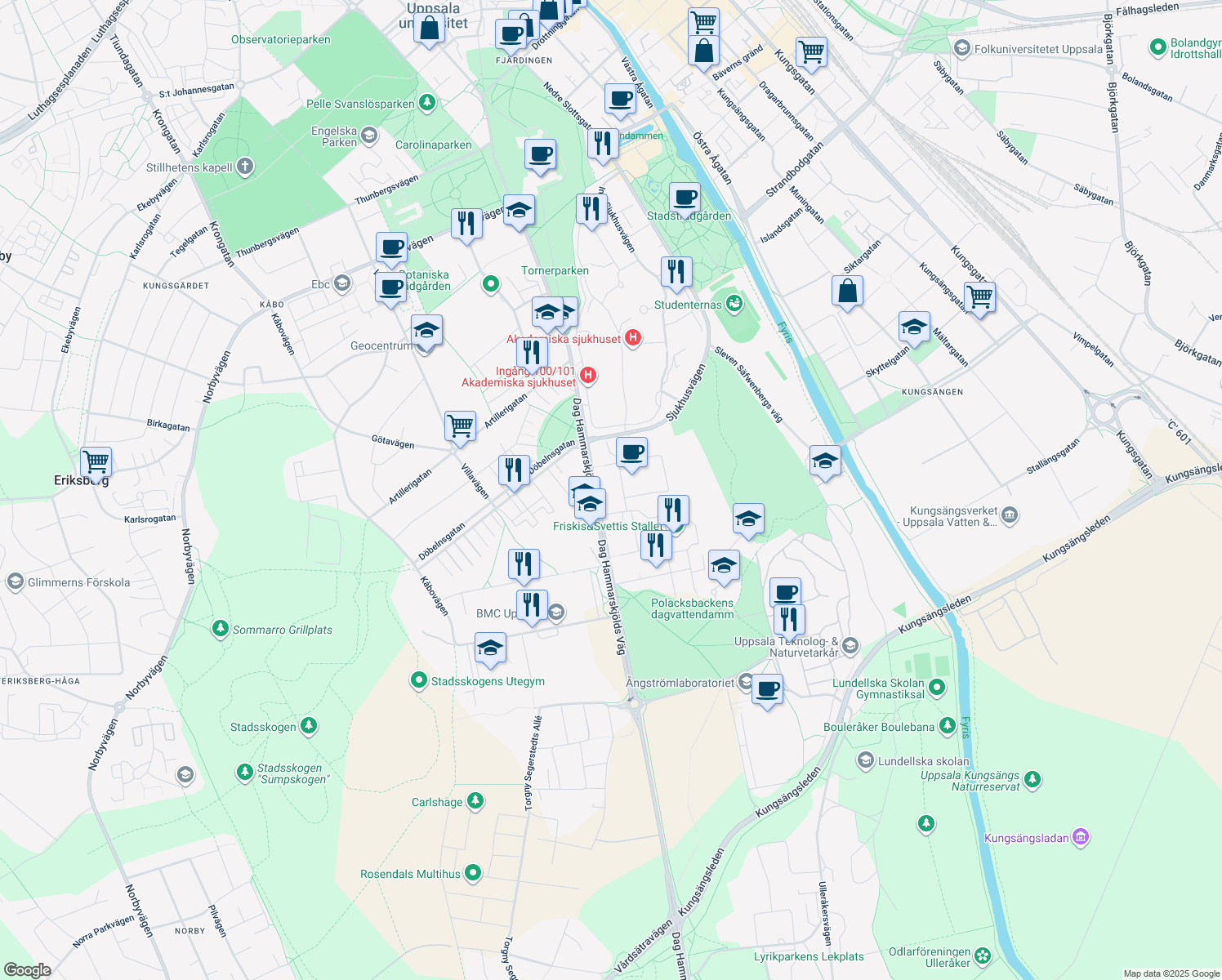 map of restaurants, bars, coffee shops, grocery stores, and more near in 