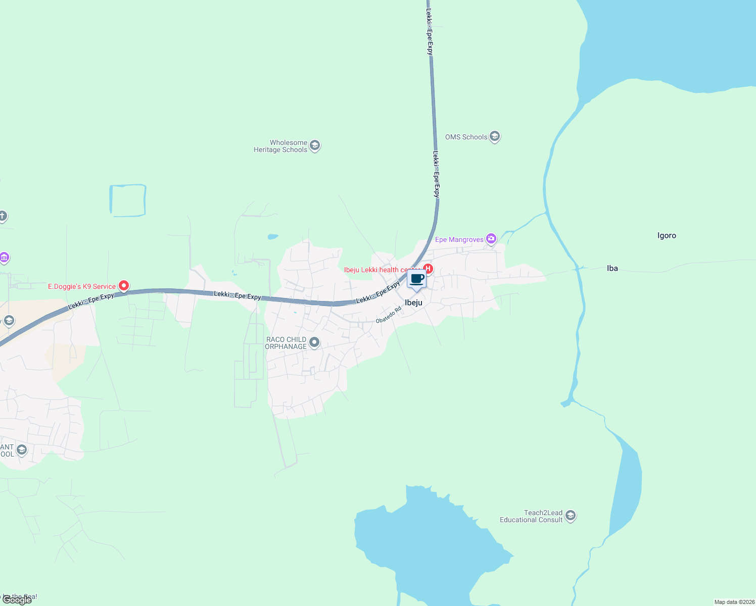 map of restaurants, bars, coffee shops, grocery stores, and more near in Aiyeteju