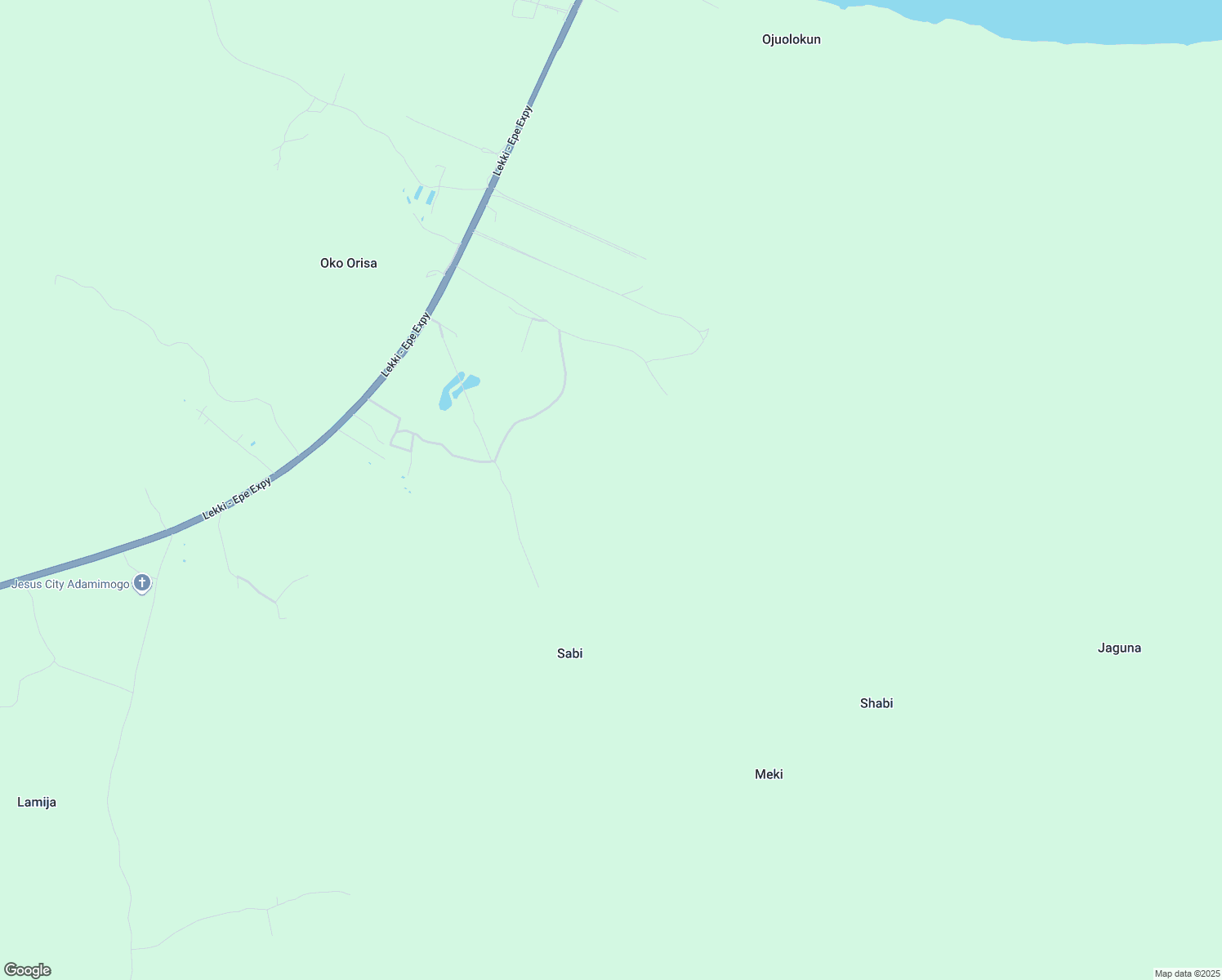 map of restaurants, bars, coffee shops, grocery stores, and more near Unnamed Road in Lekki