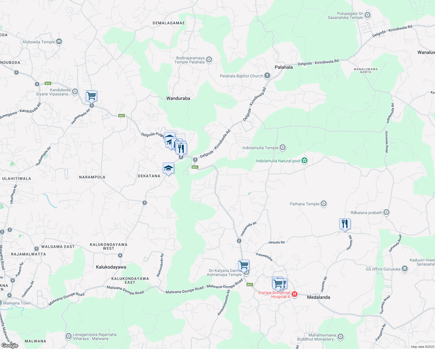 DelgodaPugodaGiridara Road, Gampaha WP Walk Score
