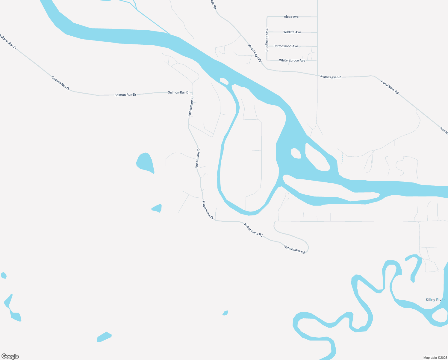 map of restaurants, bars, coffee shops, grocery stores, and more near 35150 Fishermans Drive in Soldotna