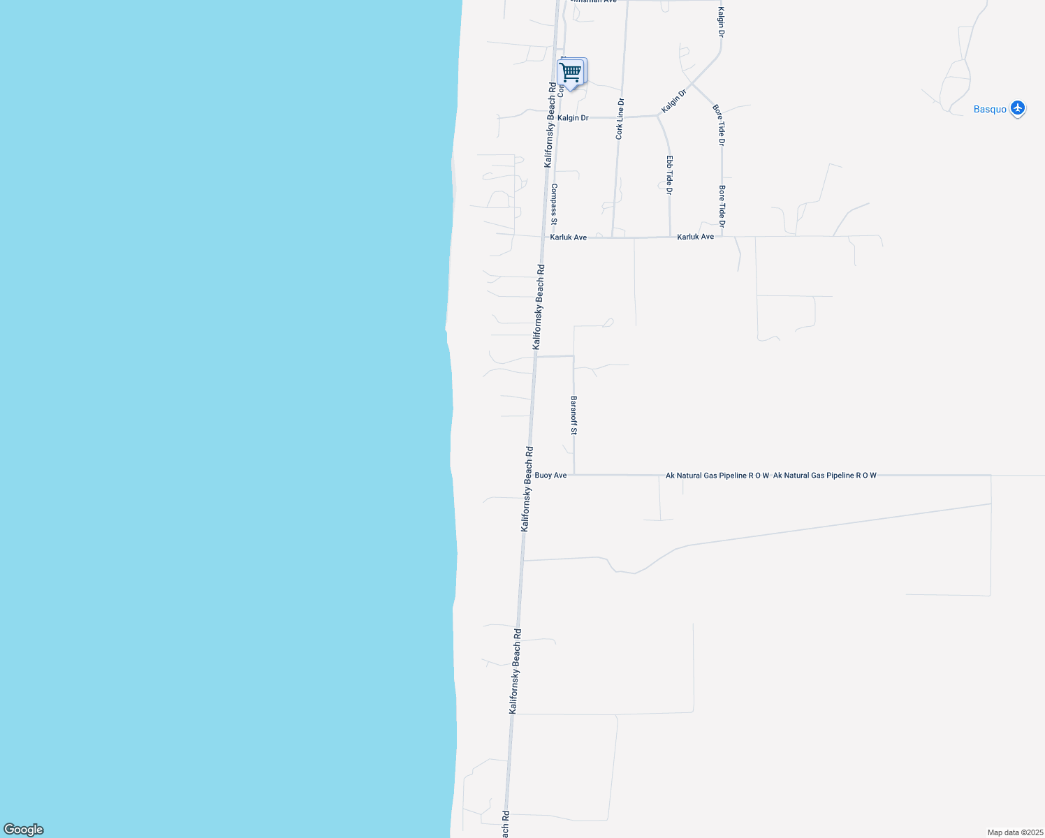 map of restaurants, bars, coffee shops, grocery stores, and more near 36805 Kalifornsky Beach Rd in Kenai