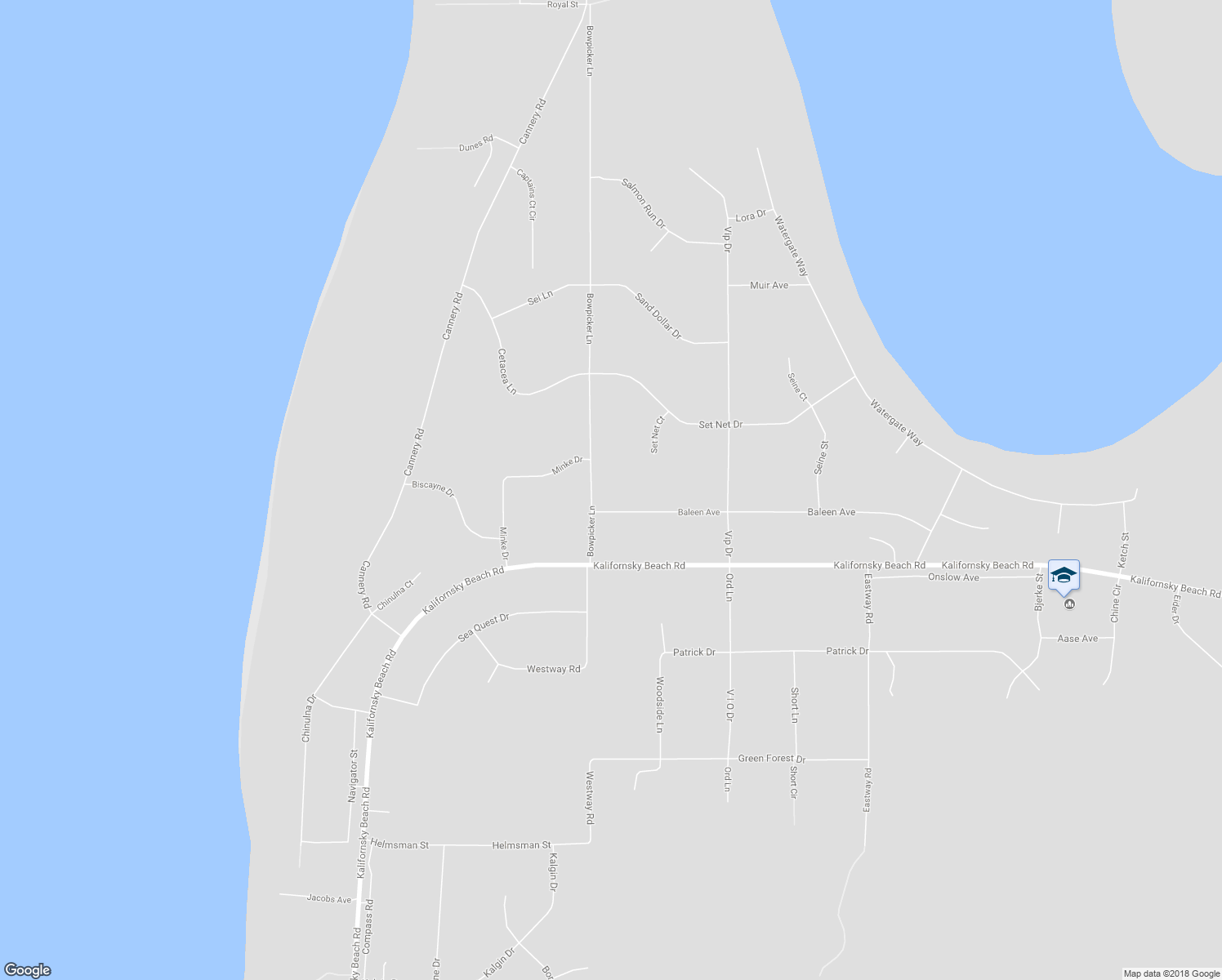 map of restaurants, bars, coffee shops, grocery stores, and more near 38515 Kalifornsky Beach Road in Kenai