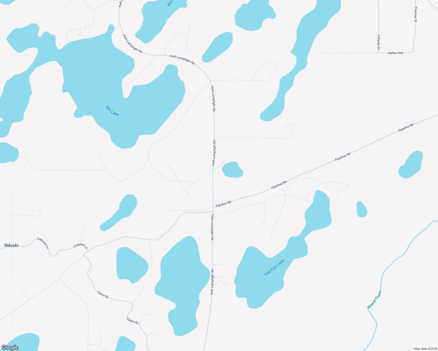 map of restaurants, bars, coffee shops, grocery stores, and more near 50465 Holt-Lamplight Rd in Kenai