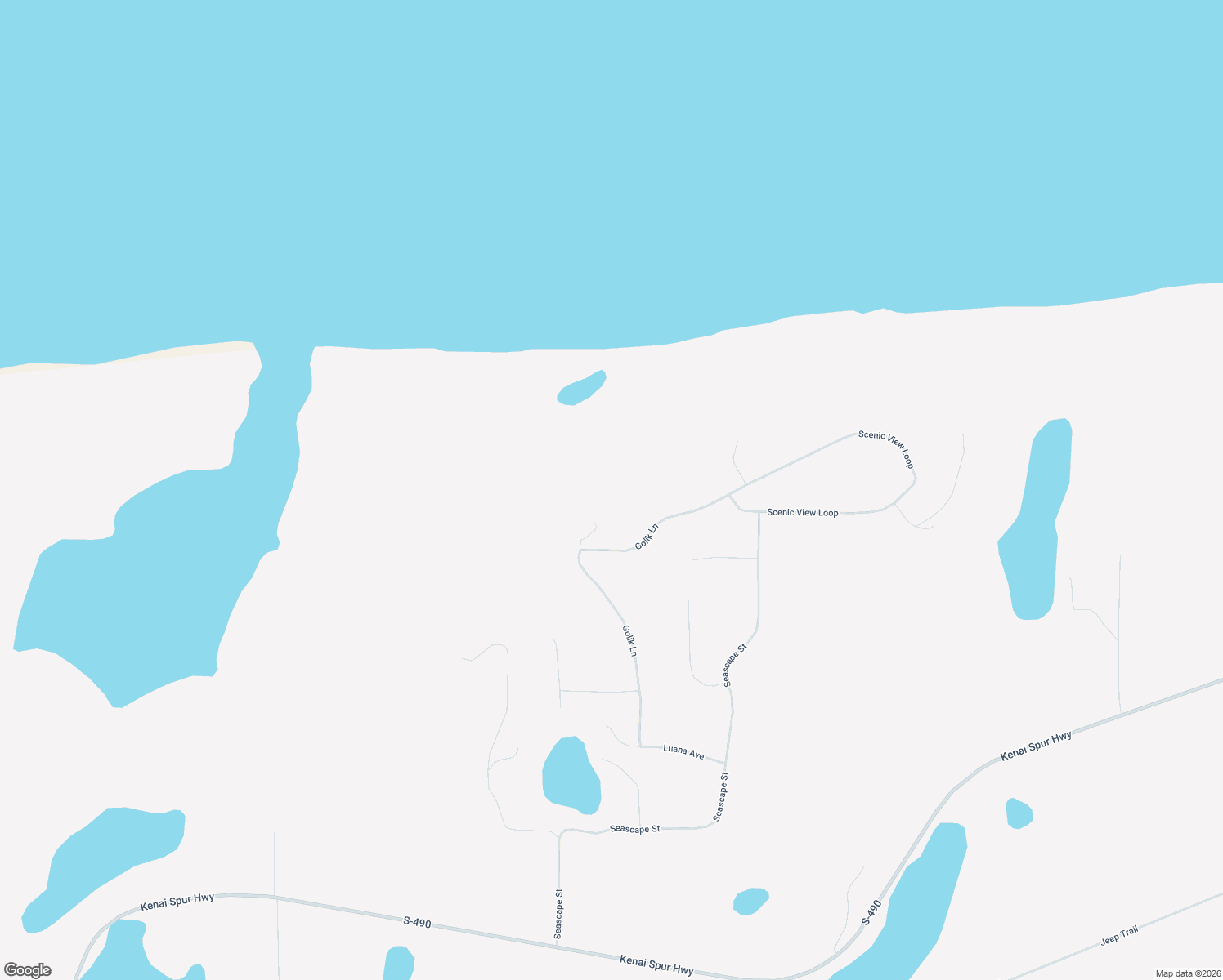 map of restaurants, bars, coffee shops, grocery stores, and more near 55137 Golik Lane in Kenai