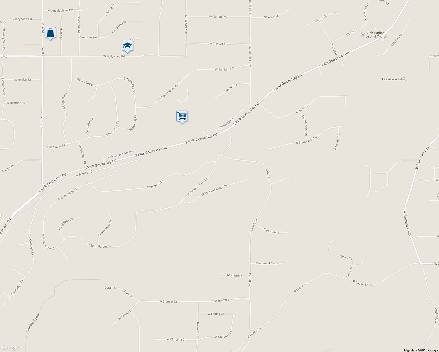map of restaurants, bars, coffee shops, grocery stores, and more near 3955 South Pinnacle Peak Drive in Wasilla