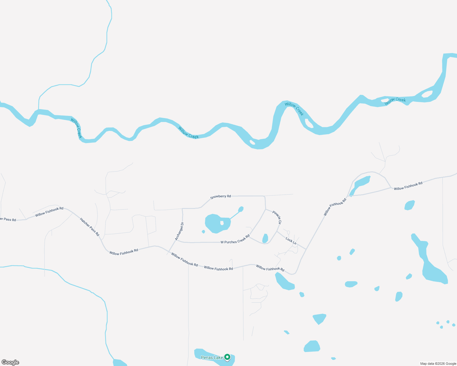 map of restaurants, bars, coffee shops, grocery stores, and more near 12719 Snowberry Road in Willow