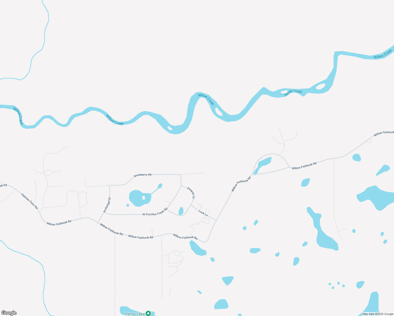 map of restaurants, bars, coffee shops, grocery stores, and more near 12431 Snowberry Road in Wasilla