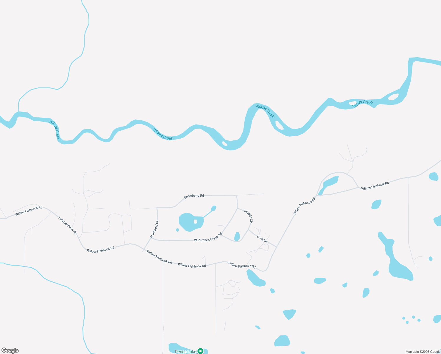 map of restaurants, bars, coffee shops, grocery stores, and more near 12643 Snowberry Road in Wasilla