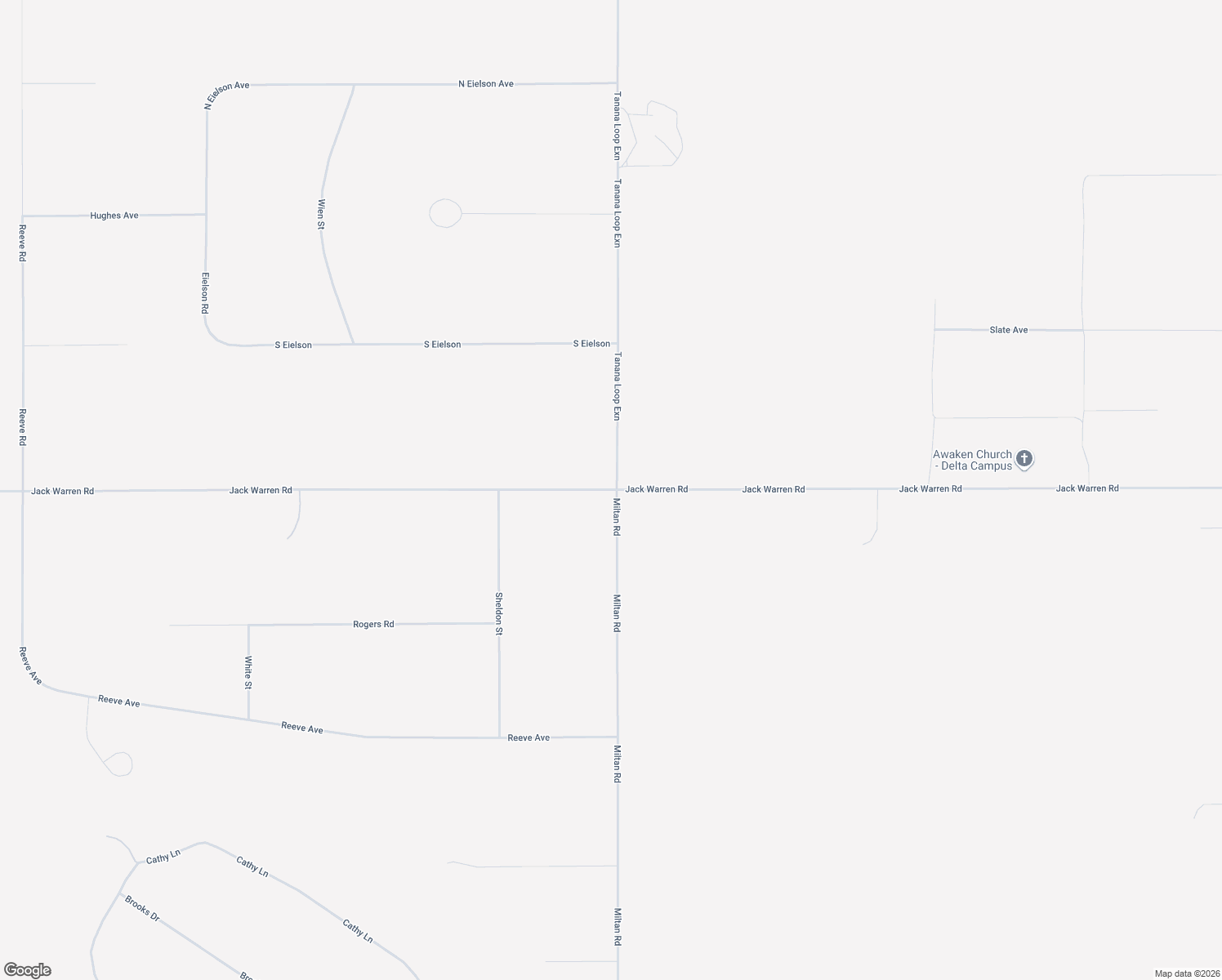 map of restaurants, bars, coffee shops, grocery stores, and more near 4415 Jack Warren Road in Delta Junction