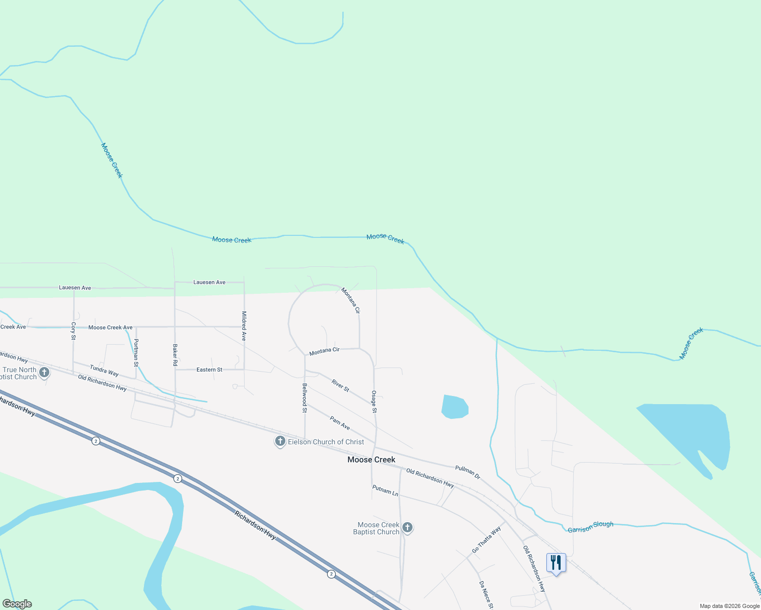 map of restaurants, bars, coffee shops, grocery stores, and more near 4733 Polson Ct in North Pole