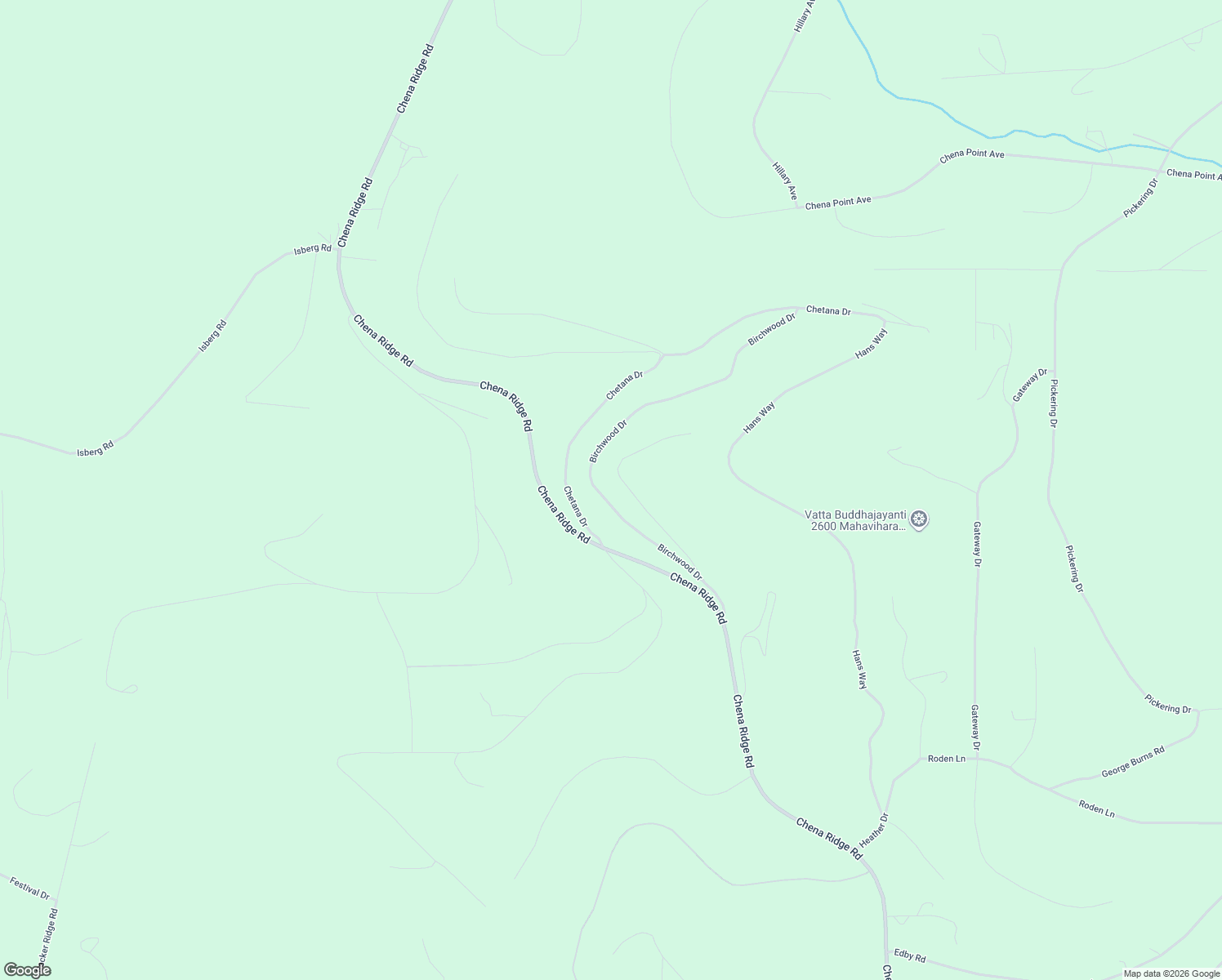 map of restaurants, bars, coffee shops, grocery stores, and more near 1492 Birchwood Drive in Fairbanks