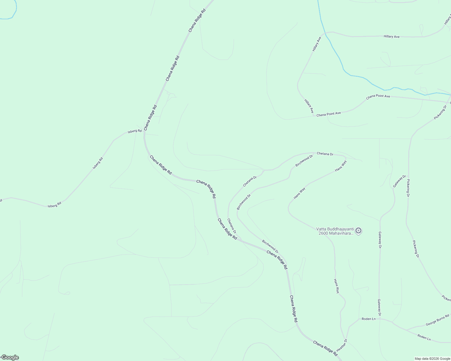 map of restaurants, bars, coffee shops, grocery stores, and more near 1442 Chena Ridge Road in Fairbanks