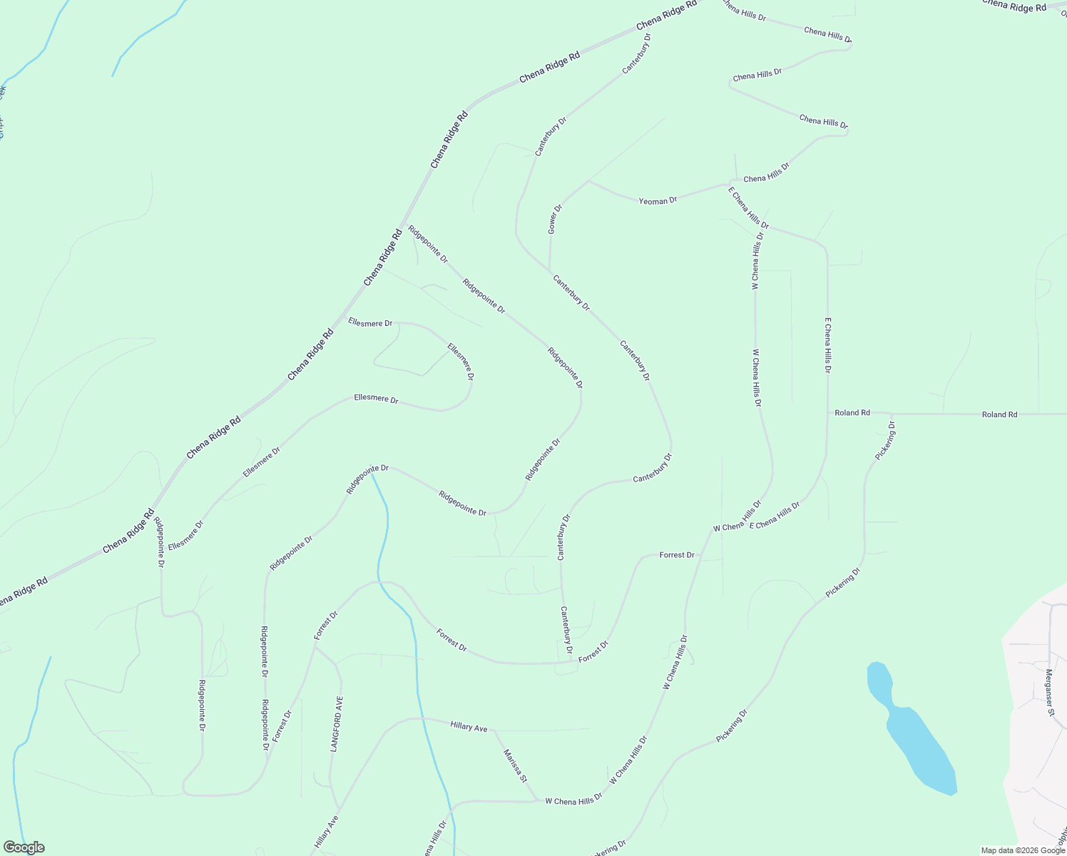 map of restaurants, bars, coffee shops, grocery stores, and more near 845 Ridgepointe Drive in Fairbanks
