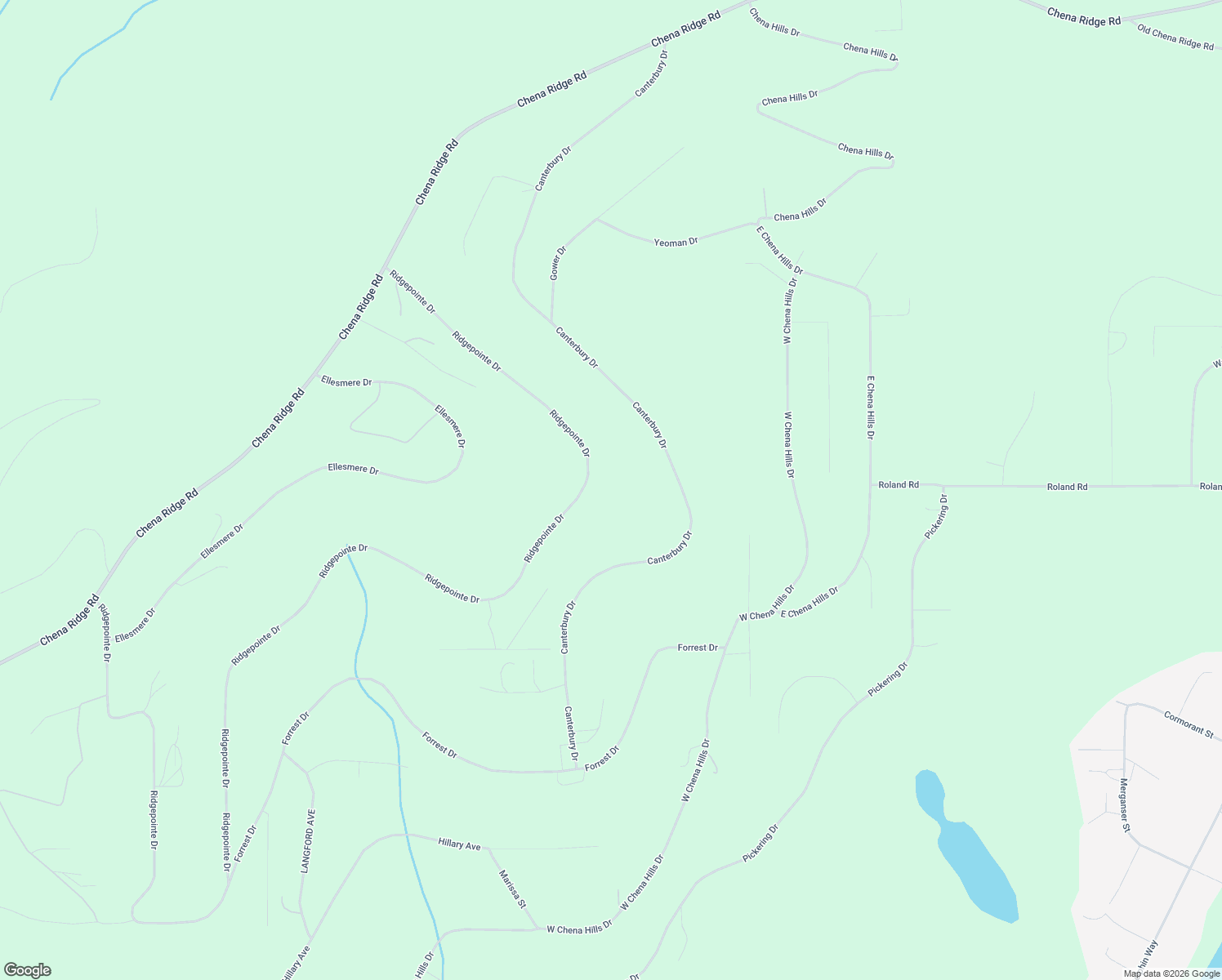 map of restaurants, bars, coffee shops, grocery stores, and more near 860 Ridgepointe Drive in Fairbanks