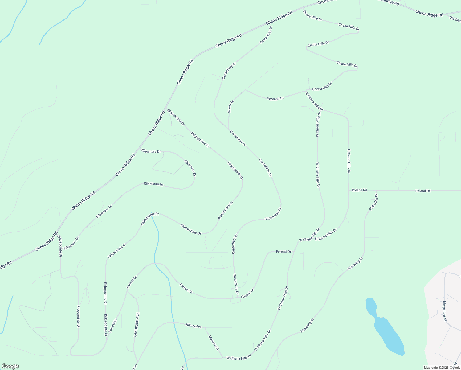 map of restaurants, bars, coffee shops, grocery stores, and more near 845 Ridgepointe Drive in Fairbanks