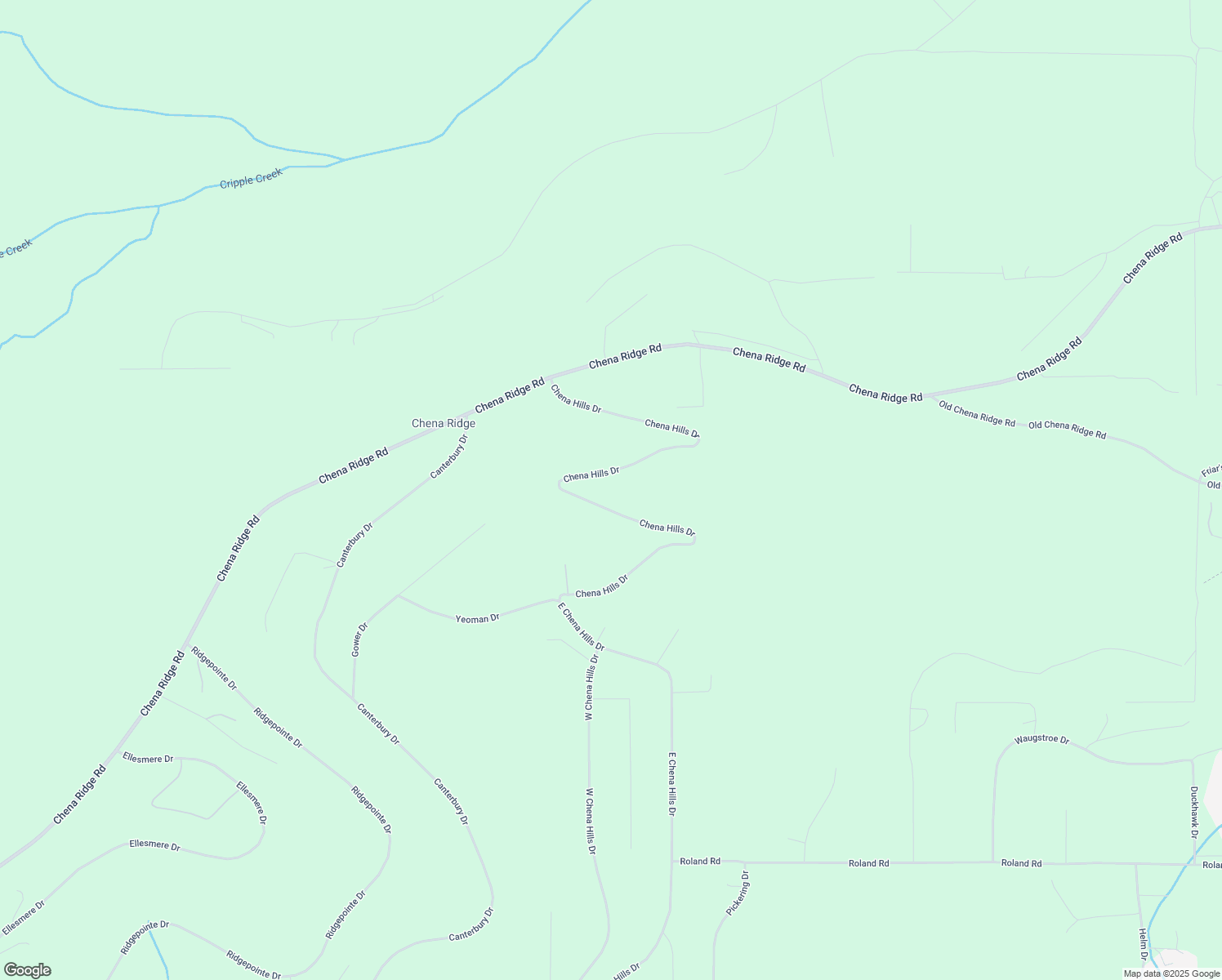 map of restaurants, bars, coffee shops, grocery stores, and more near 784 Chena Hills Drive in Fairbanks
