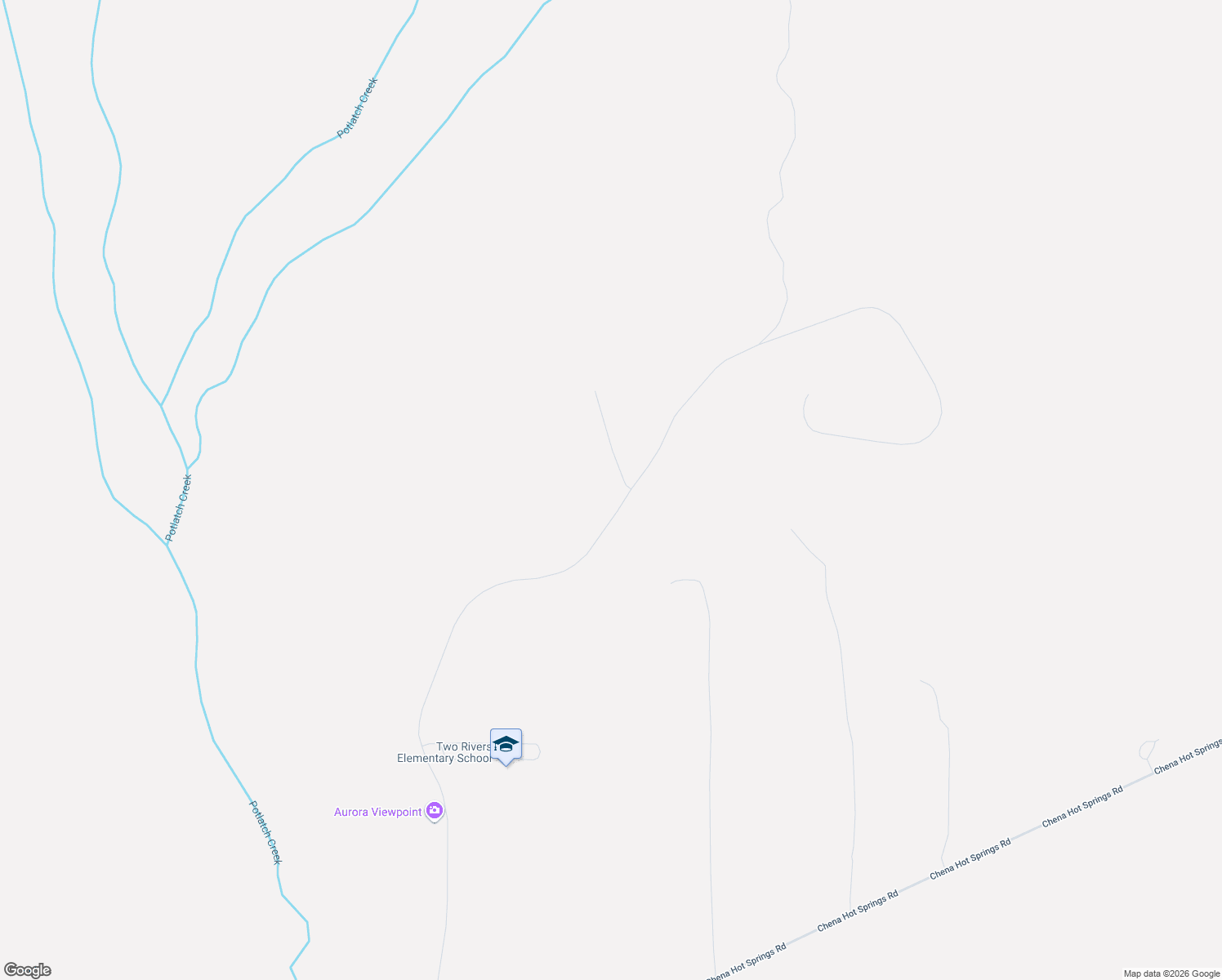 map of restaurants, bars, coffee shops, grocery stores, and more near 297 2 Rivers Road in Fairbanks