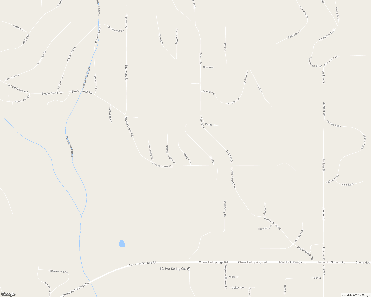 map of restaurants, bars, coffee shops, grocery stores, and more near 924 Stimple Court in Fairbanks