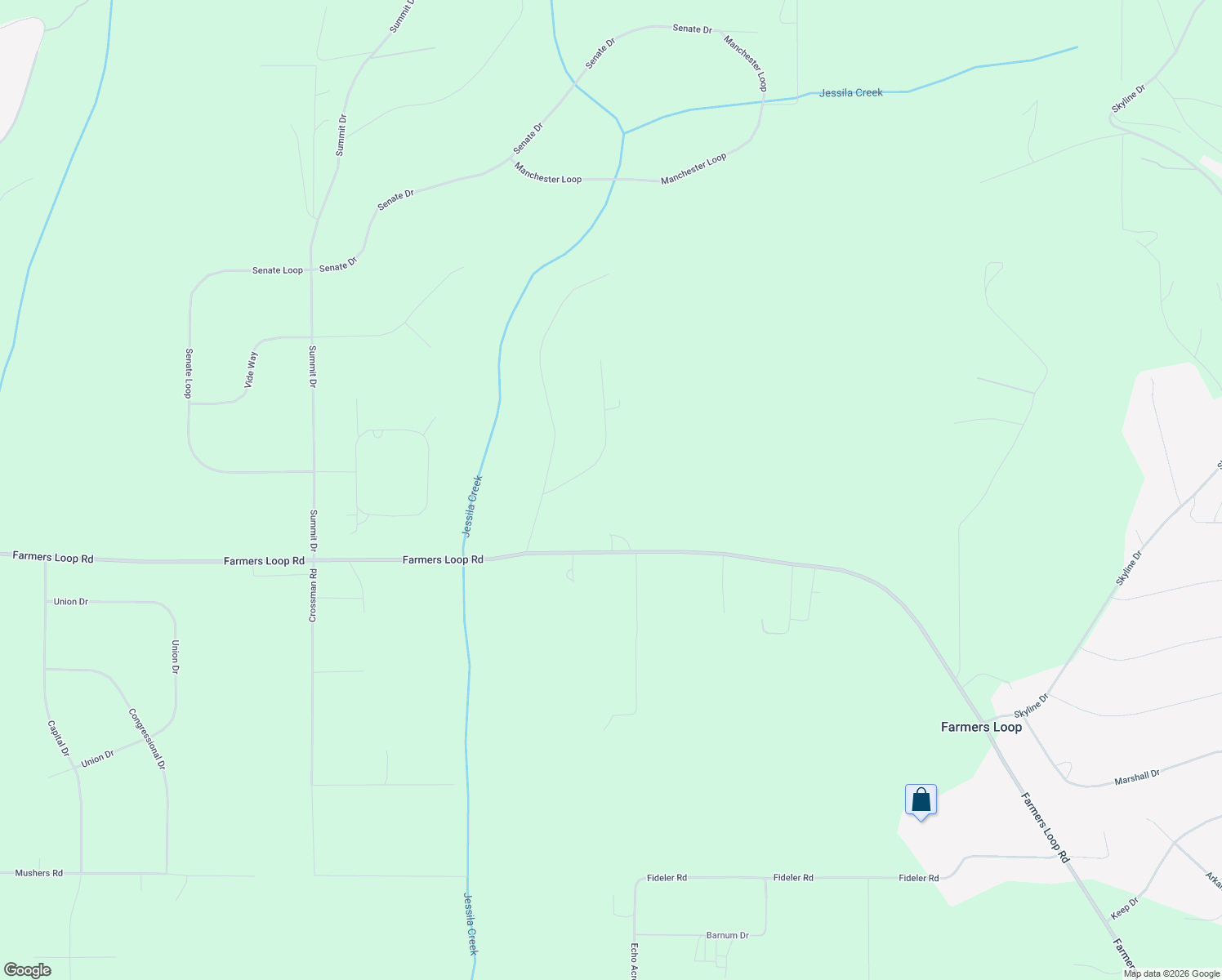 map of restaurants, bars, coffee shops, grocery stores, and more near 952 Starling Court in Fairbanks