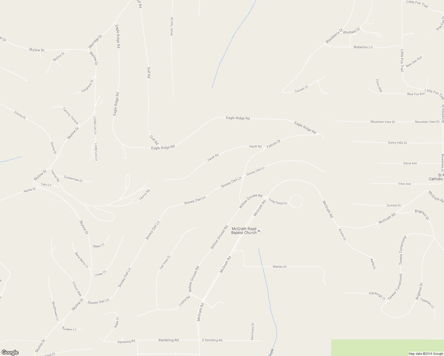 map of restaurants, bars, coffee shops, grocery stores, and more near 246 Snowy Owl Lane in Fairbanks
