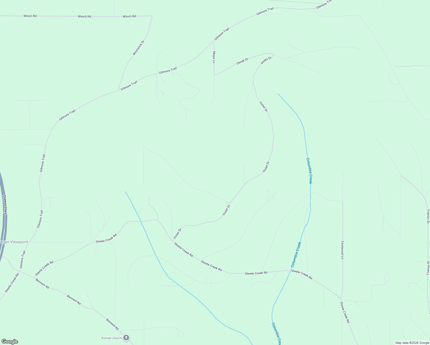 map of restaurants, bars, coffee shops, grocery stores, and more near 862 Redpoll Lane in Fairbanks