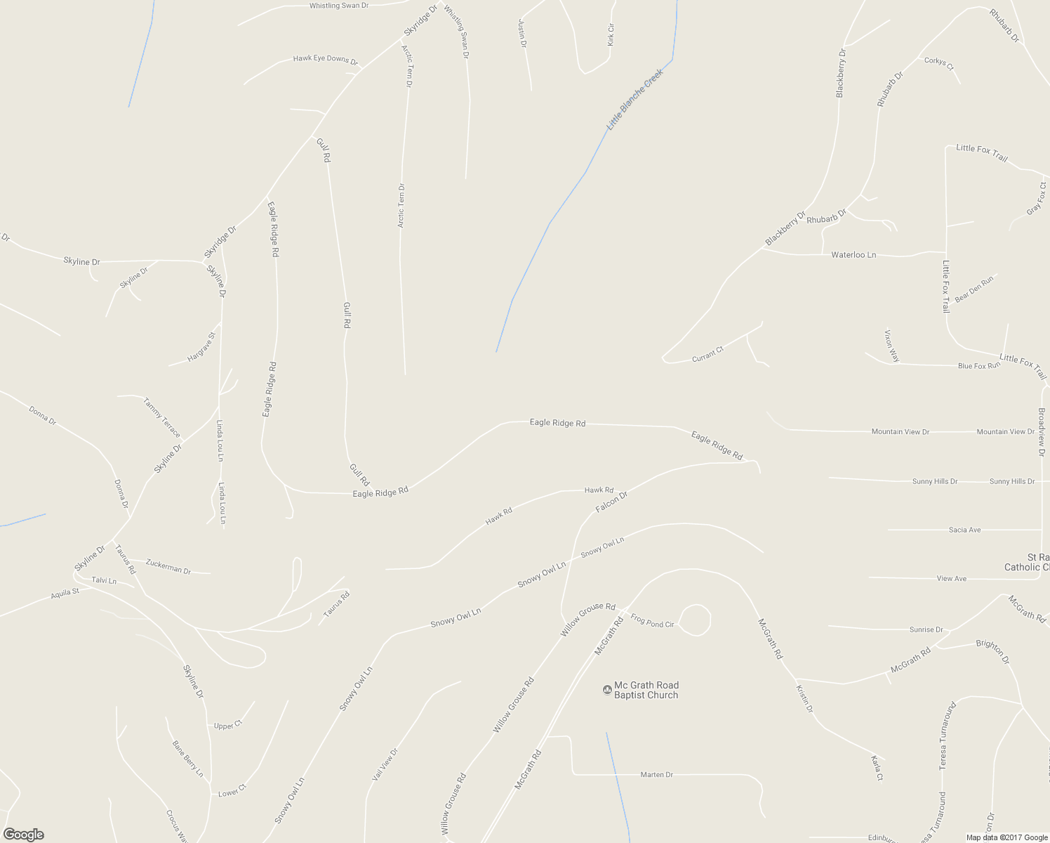 map of restaurants, bars, coffee shops, grocery stores, and more near 253 Eagle Ridge Road in Fairbanks