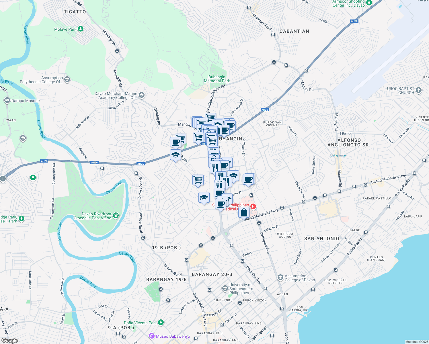 Indangan Davao City Map Km 5 Buhangin-Cabantian-Indangan Road, Davao City Davao Region - Walk Score