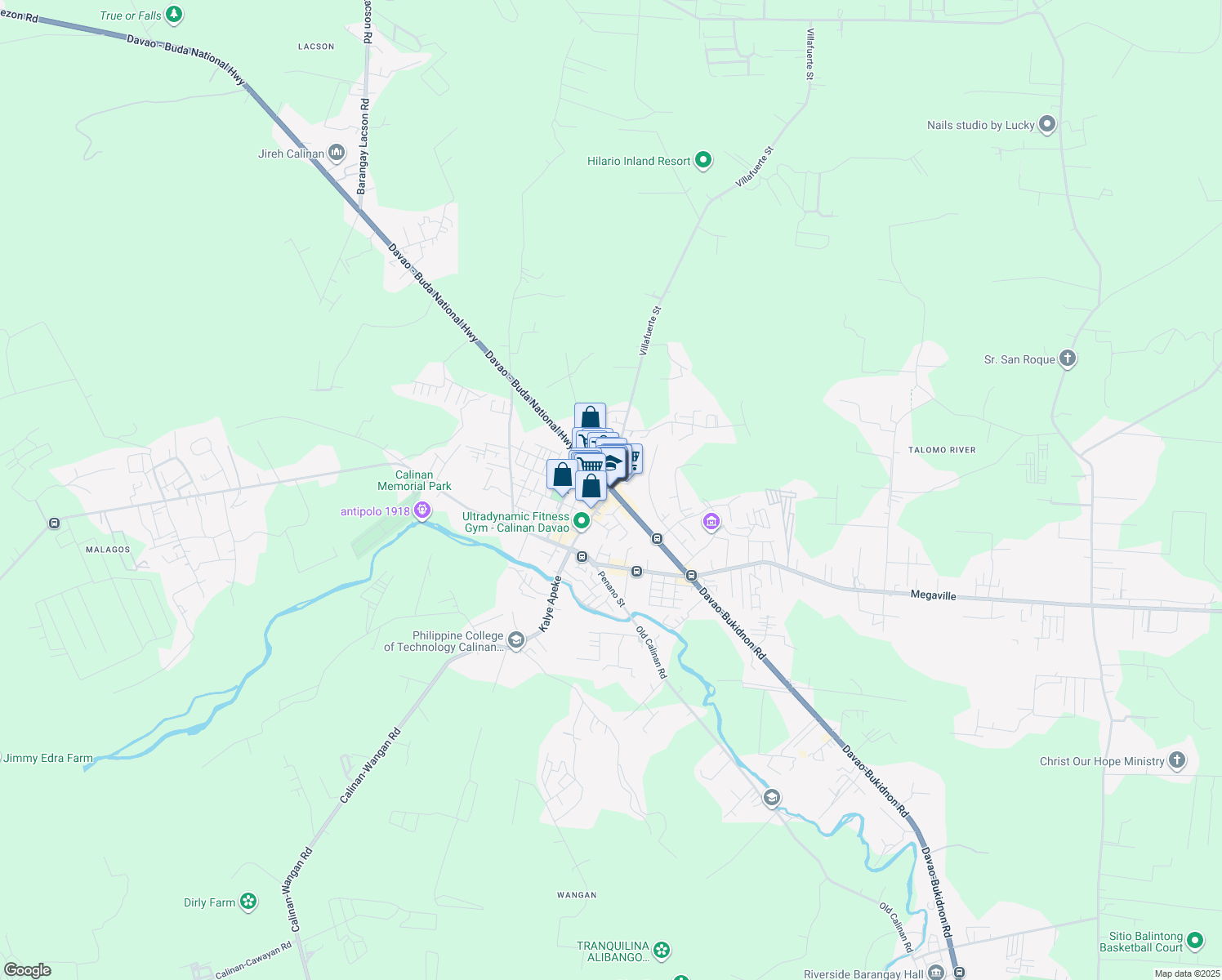 map of restaurants, bars, coffee shops, grocery stores, and more near in Davao City
