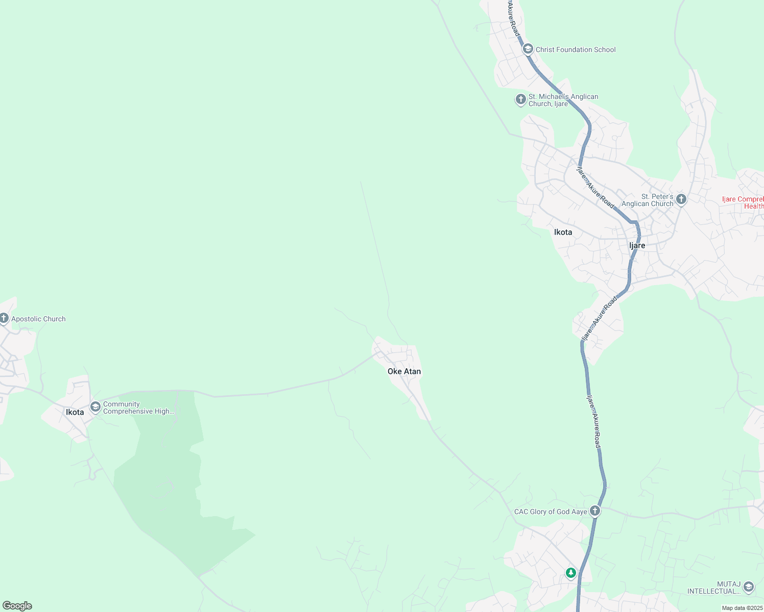 map of restaurants, bars, coffee shops, grocery stores, and more near in Oke Atan