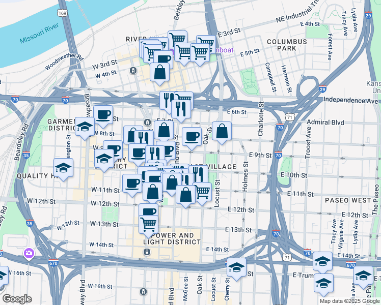 Street map Kansas City Missouri