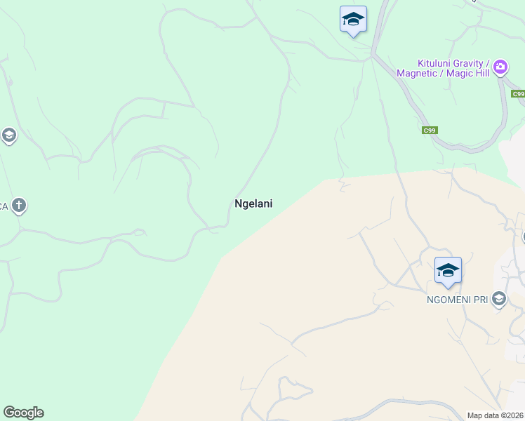 map of restaurants, bars, coffee shops, grocery stores, and more near Unnamed Road in Ngelani