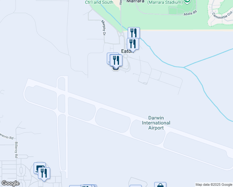 map of restaurants, bars, coffee shops, grocery stores, and more near 1 Henry Wrigley Drive in Eaton