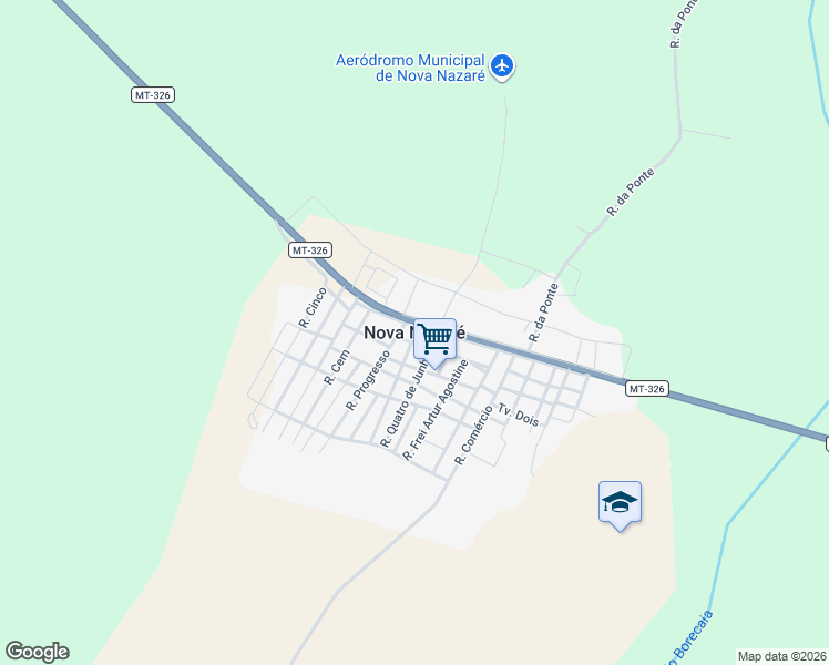 map of restaurants, bars, coffee shops, grocery stores, and more near in Nova Nazaré