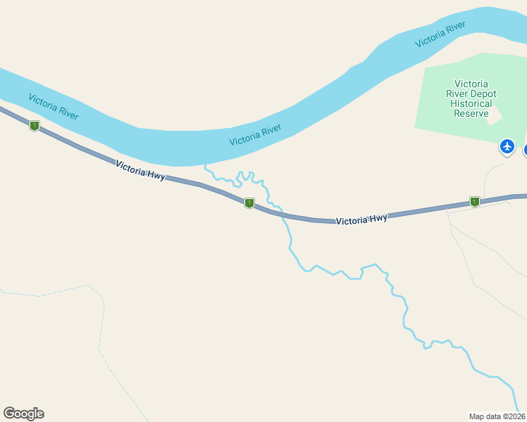 map of restaurants, bars, coffee shops, grocery stores, and more near Victoria Highway in Timber Creek