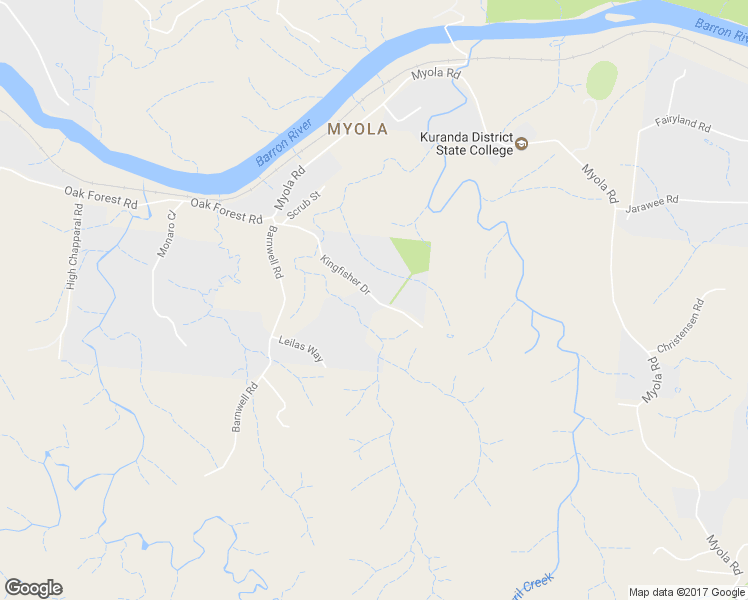 map of restaurants, bars, coffee shops, grocery stores, and more near LOT 343 Kingfisher Road in Kuranda