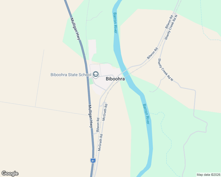 map of restaurants, bars, coffee shops, grocery stores, and more near 12 Bilwon Road in Biboohra