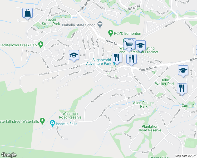 map of restaurants, bars, coffee shops, grocery stores, and more near 10 Del Manso Crescent in Edmonton