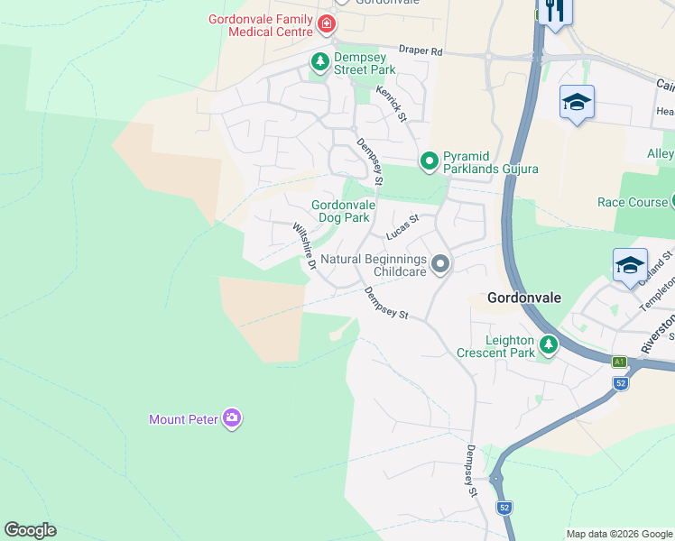 map of restaurants, bars, coffee shops, grocery stores, and more near 8 Warncke Close in Gordonvale