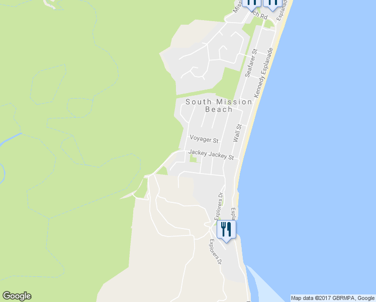 map of restaurants, bars, coffee shops, grocery stores, and more near 22 Jackey Jackey Street in South Mission