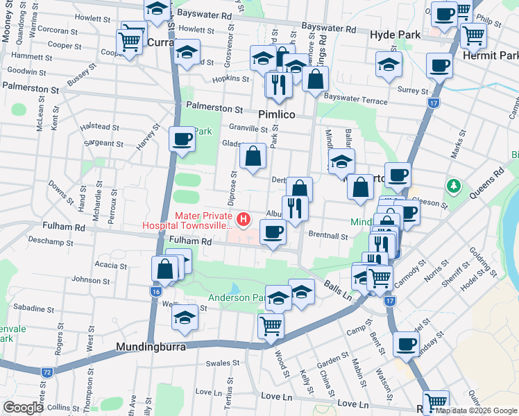 map of restaurants, bars, coffee shops, grocery stores, and more near 37 Albury Street in Pimlico