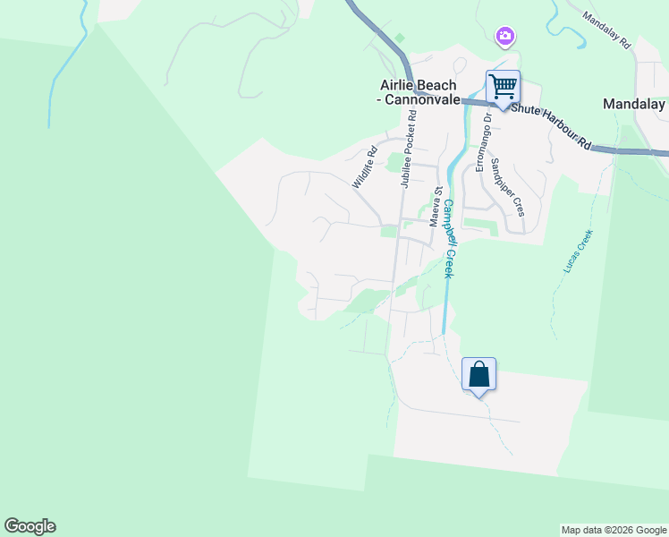 map of restaurants, bars, coffee shops, grocery stores, and more near 16 Wahoo Court in Jubilee Pocket