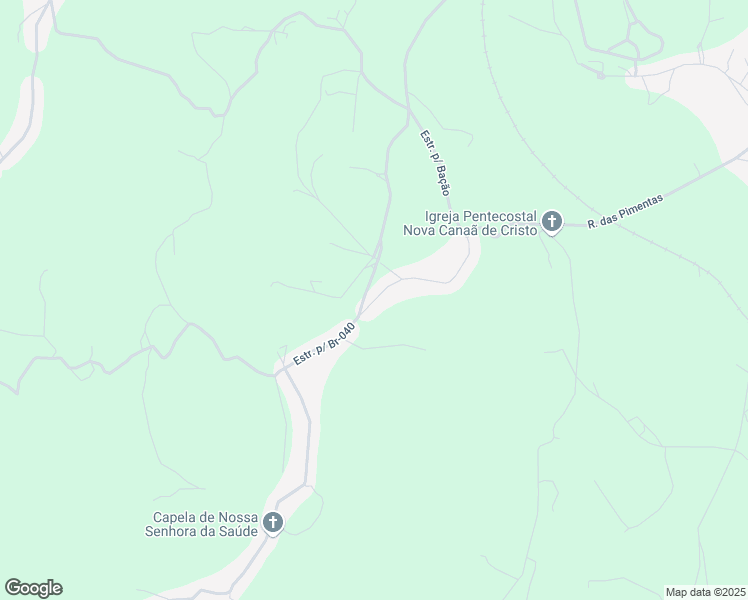 map of restaurants, bars, coffee shops, grocery stores, and more near 572 Estrada para Br-040 in Itabirito