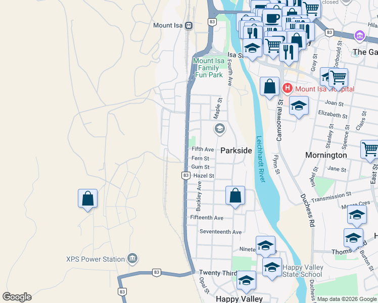 map of restaurants, bars, coffee shops, grocery stores, and more near 26 Railway Avenue in Parkside
