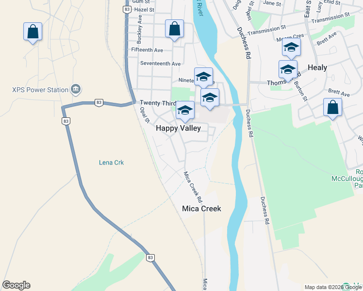 map of restaurants, bars, coffee shops, grocery stores, and more near 173 Fourth Avenue in Happy Valley