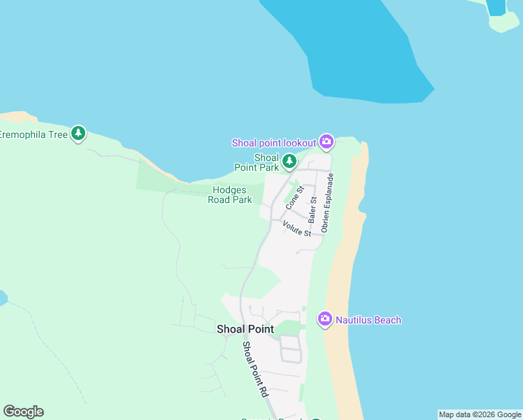 map of restaurants, bars, coffee shops, grocery stores, and more near 3 Hodges Road in Shoal Point
