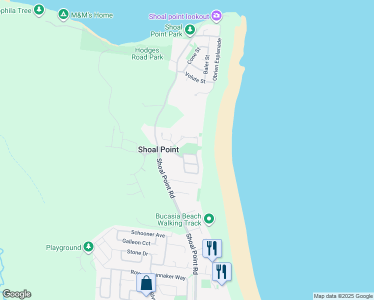 map of restaurants, bars, coffee shops, grocery stores, and more near 52 Starboard Circuit in Shoal Point